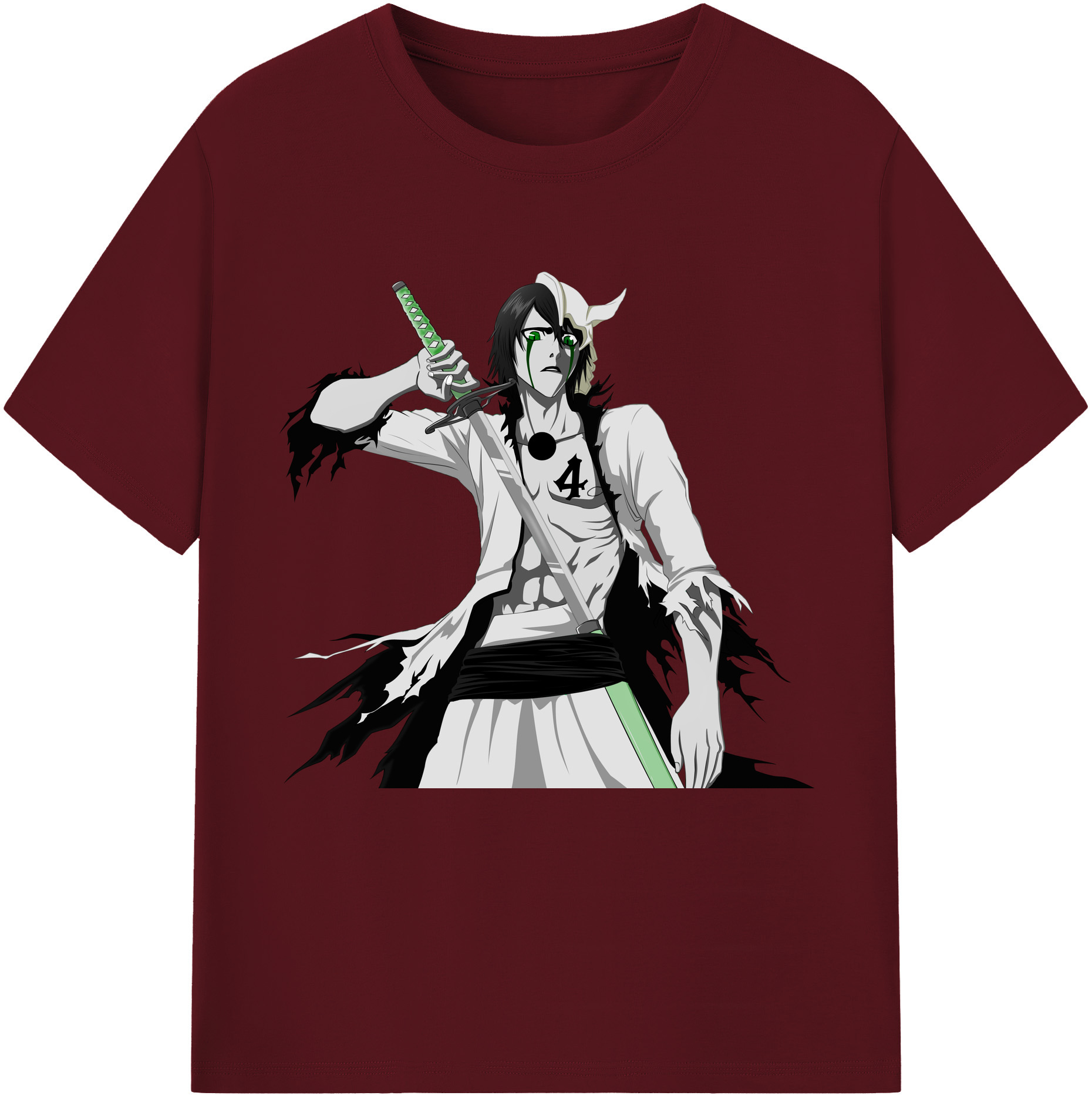 （画像用） ブリーチ ウルキオラ·シファー BLEACH Ulquiorra cifer 綿100％半袖Tシャツ（フロントプリント）